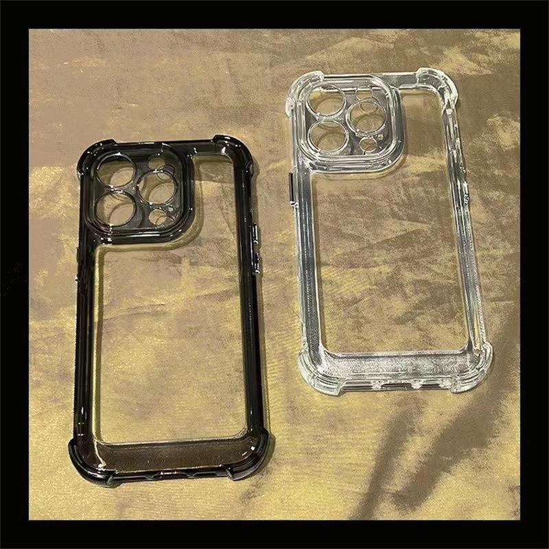 Ốp Điện Thoại Trong Suốt, Thiết Kế Đơn Giản, Tương Thích Với iPhone 13, 12, 11, Pro Max, 15, 14, 7, 8 Plus, X, XR, XS MAX, SE 2020, Chất Liệu Silicon TPU Mềm, Bốn Góc, Chống Rơi, Ốp Bảo Vệ 0