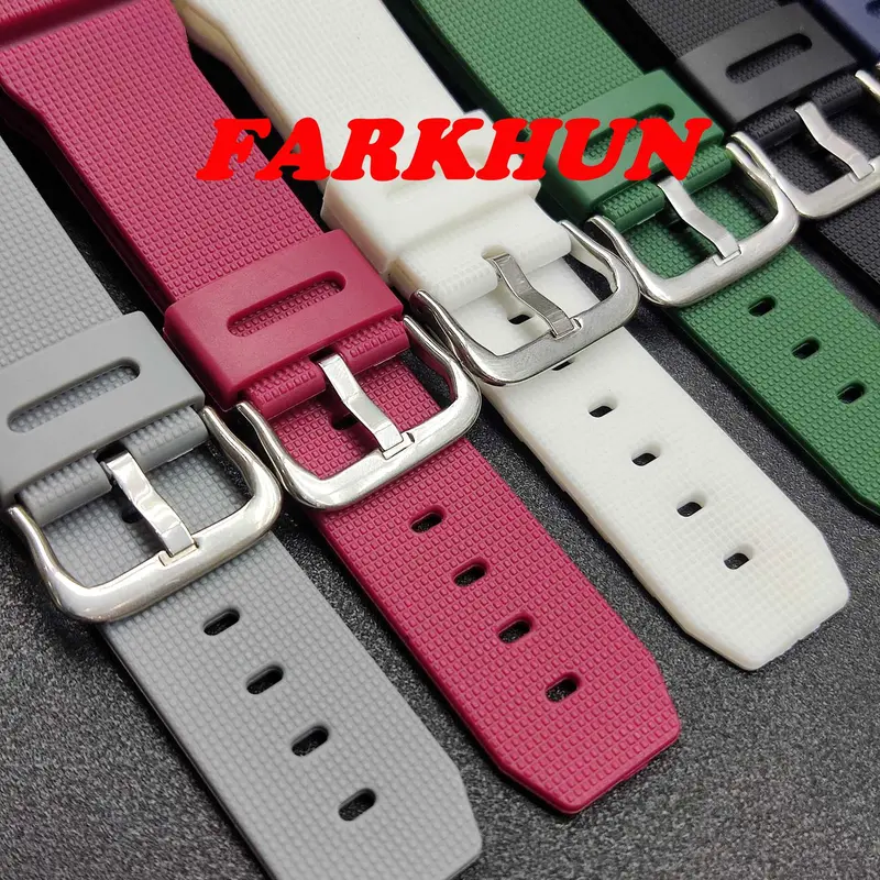 TERBAIK STRAP RUBBER GM 2100 GM2100 BAND TALI JAM TANGAN KALEP GM-2100 GSHOCK WATCH KARET HITAM HIJAU ABU NAVY MERAH PUTIH BEST SELLER BLACK GREEN GREY RED WHITE 3