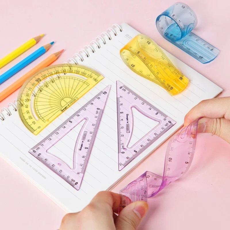 Thước Bộ Dẻo Aihao Gồm 4 Món Đựng Trong Túi Nút Nhựa Bền Đẹp