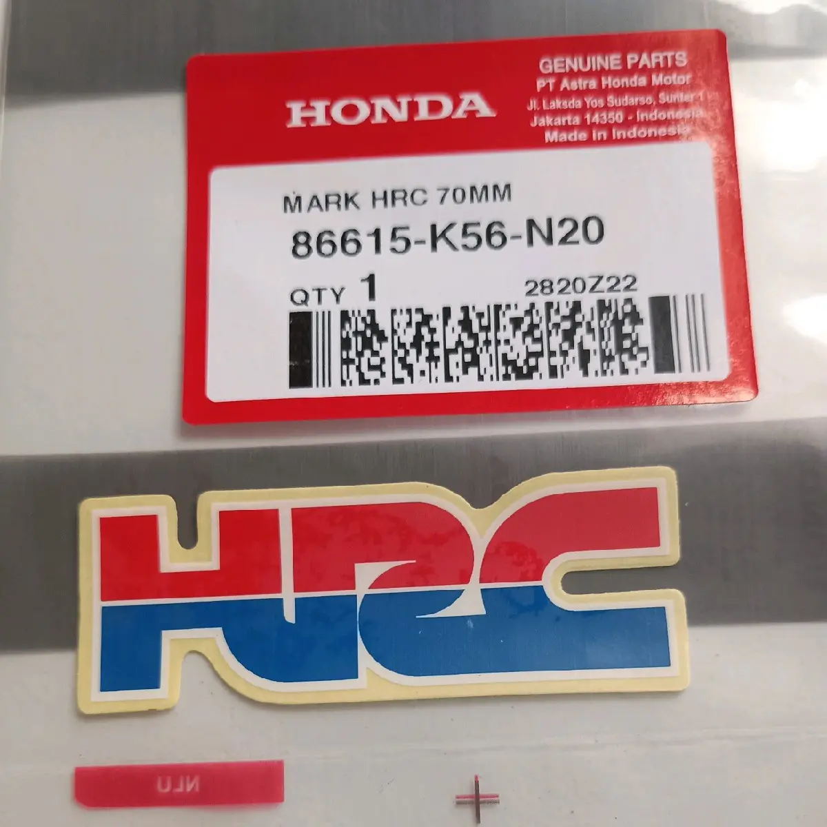 stiker hrc original honda