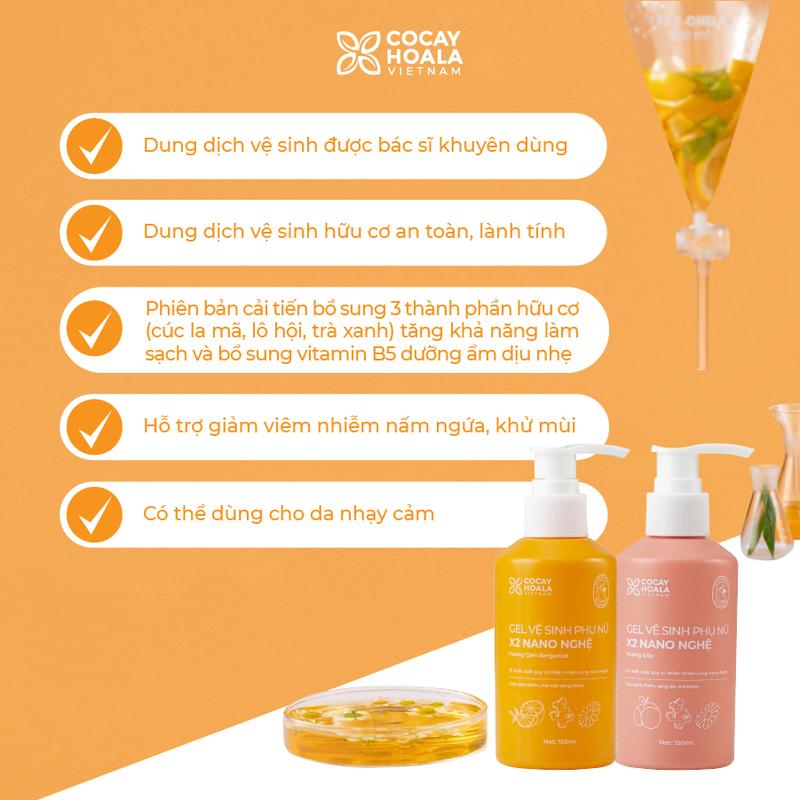 Dung Dịch Vệ Sinh Nữ  Bà Bầu Mẹ Sau Sinh Dung Dịch Vệ Sinh Nữ X2 Nano Nghệ Hữu Cơ Cỏ Cây Hoa Lá Chai 150ml  Wome 5