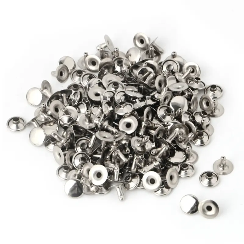 Rivet Đôi, HENGy, Kim Loại Ống, Để Sửa Chữa Thủ Công Bằng Da, Đinh Tán, Trang Trí Đinh Tán Punk, 100x