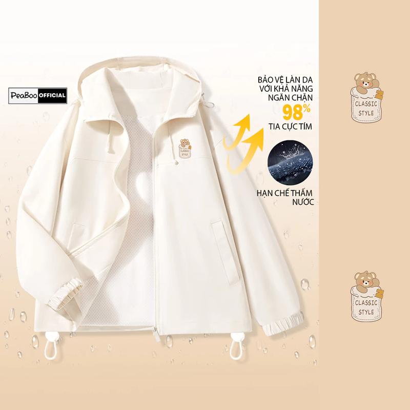 Product Introduction of Áo Khoác Gió Nam Nữ Mũ Cao Cấp 2 Lớp PEABOO Mã PBDOG In Hình Chống Nước Chống Nắng Form Rộng Kiểu Dáng Unisex 9
