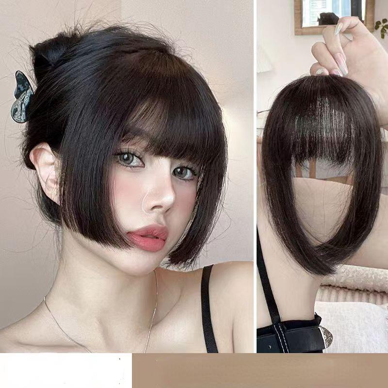 Fluffy Bangs Wigs Sweet Cool Princess Cut Bangs Natural Forehead ...