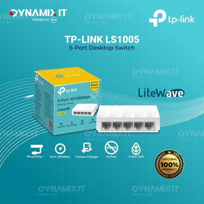 Gambar TP-Link / TPLink LS1005 Switch 5 port 10/100 dari DYNAMIX IT Kota Surabaya Tokopedia