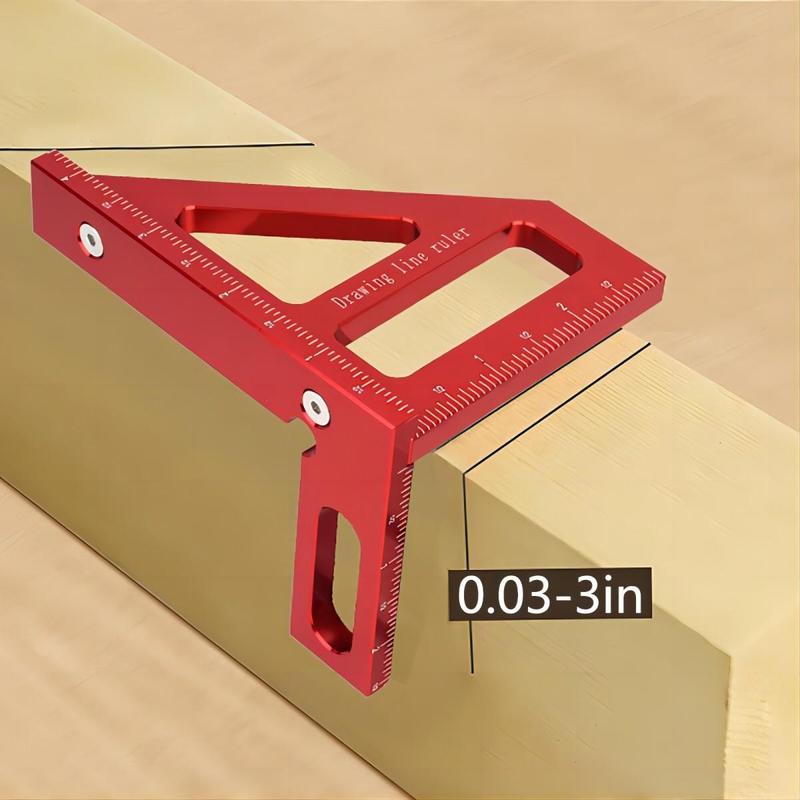 Woodworking Square Protractor, Multi-angle Miter Triangle Ruler, Hand Tool for Measuring 6