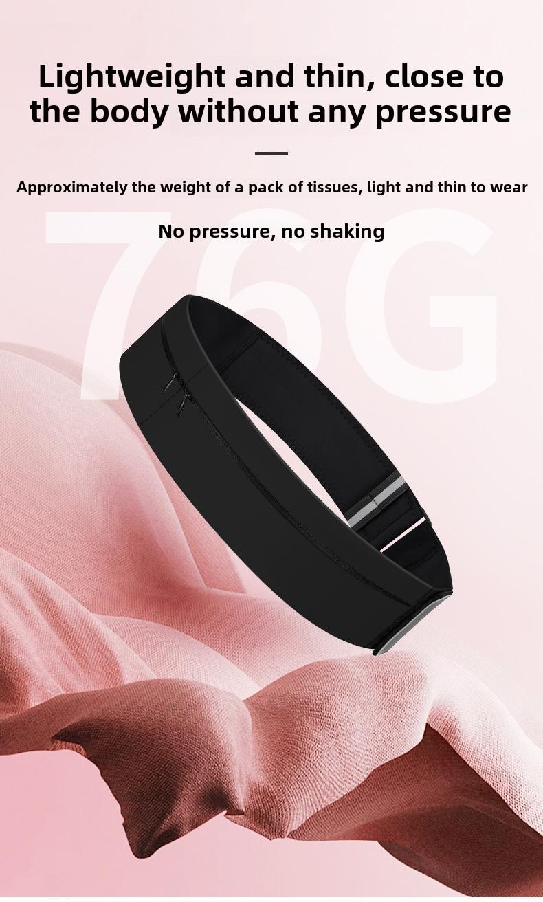 Product Introduction of Z Running waist bag, mobile phone bag, women's outdoor morning running water bottle bag, waist belt, men's waterproof invisible sports fitness close fitting equipment 6