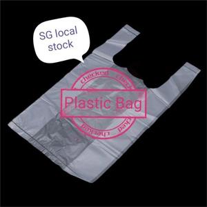【Local Ready Stock】 50/100psc Handle Plastic Carrier Bags | Food/Fruit Bag | Grocery | Da Bao | Rubbish Bags | Thickened Kitchen Basket