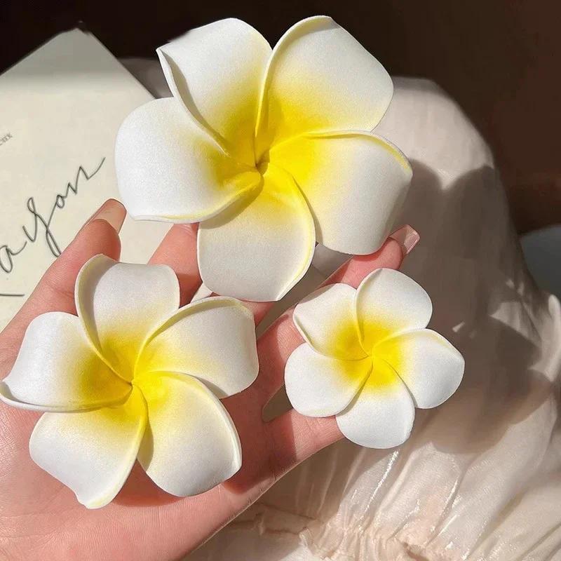 Product Introduction of Fashion Women Plumeria Flower Hair Clips Girls Aesthetic Hairpins Egg Flower Barrette Party Bag Hair Accessories 20