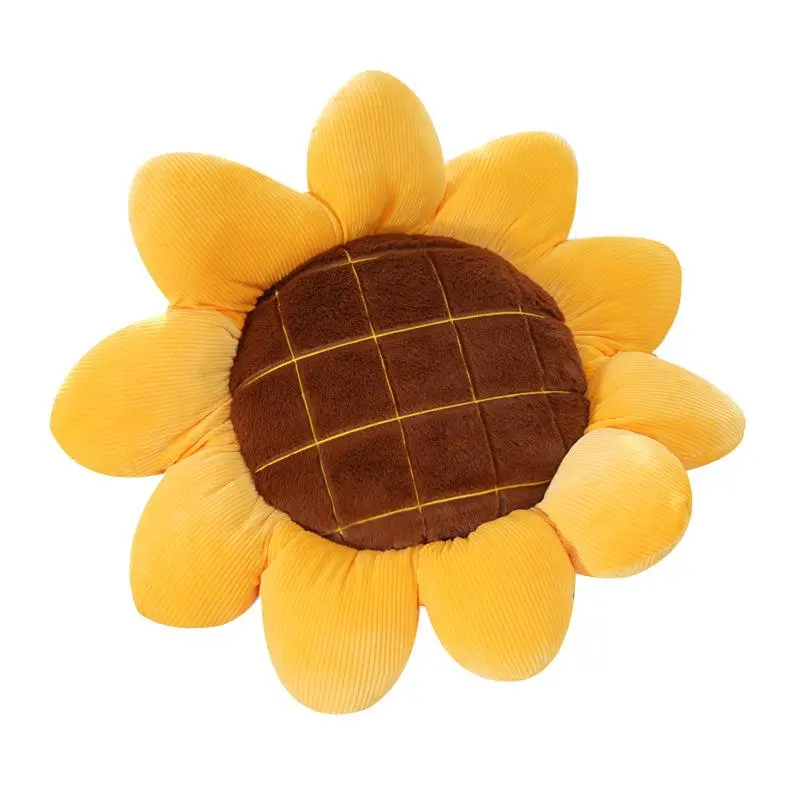 Sunflower Shaped Plush Cushion, 1 Piece Soft Comfortable Throw Pillow, Decorative Cushion for Home Living Room Bedroom Sofa Couch