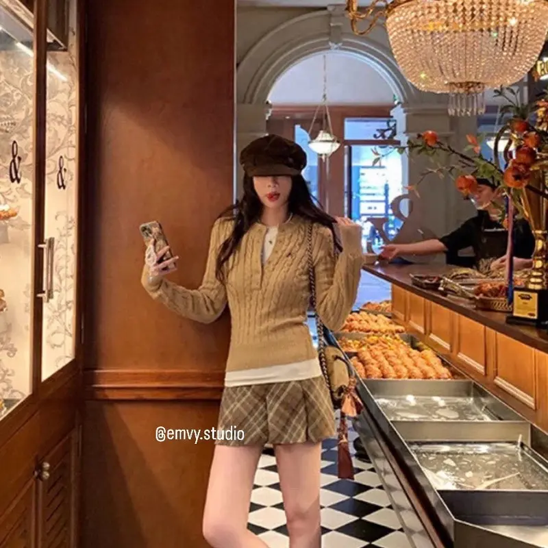 [AO029] Áo len thừng WG.WE cổ tròn khuy tag logo ngực 6