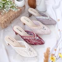 Gambar Maddy Beads / wedding shoes brukat payet 7cm Wanita Pesta - Mauve Grey, 37 dari Cellene Shoes Kota Surabaya 2 Tokopedia