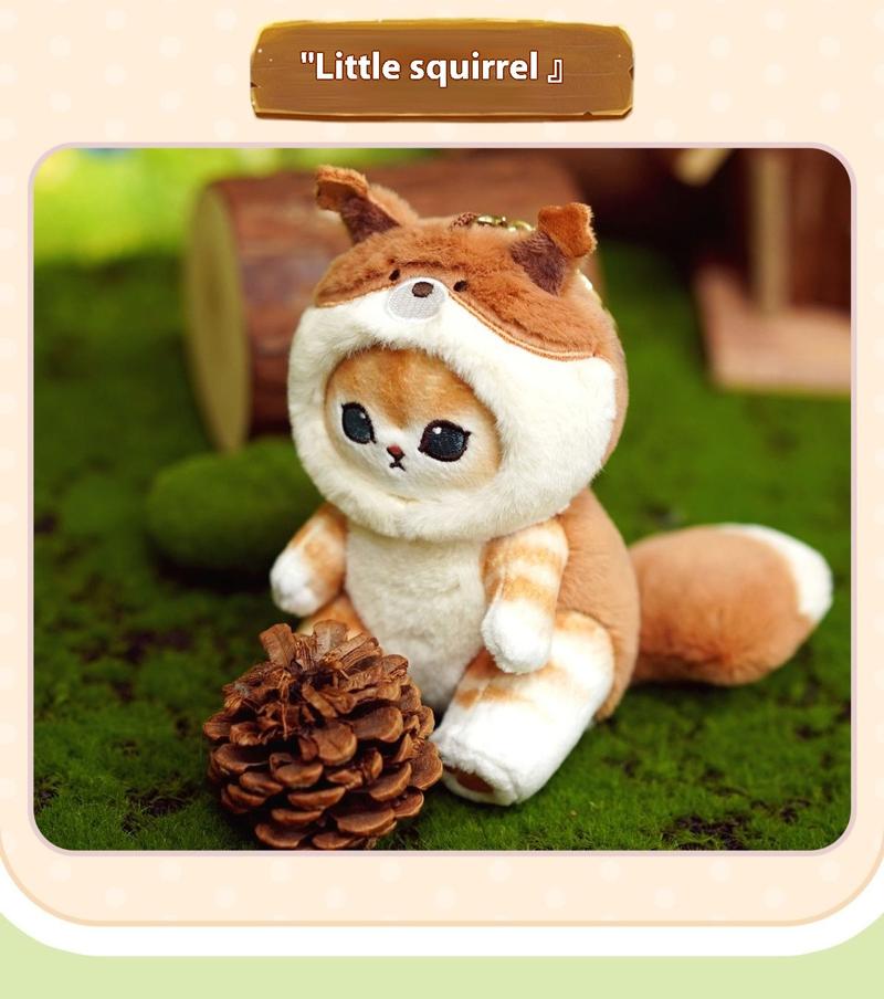 Product Introduction of mofusand plush Genuine Mofusand Long Tail Animal Series Plush Pendant Doll Cat Fu Shandi Shark Cat Doll mofusand  plush 5