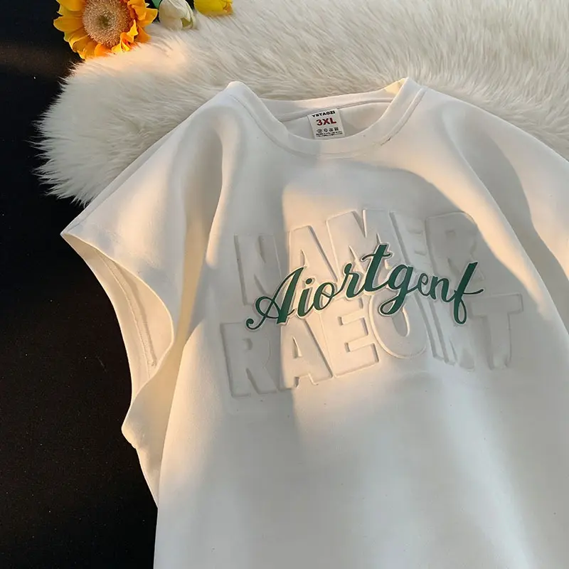 Short-sleeved T-shirt men's summer new style trendy steel-printed short-sleeved students unisex round neck loose top