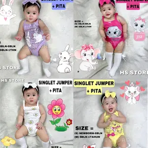 HARGA GROSIR ! JUMPER TANGTOP BABY GIRL  / JUMPER SINGLET BAYI CEWE / BAJU BABY PEREMPUAN / JUMPER BAYI PEREMPUAN