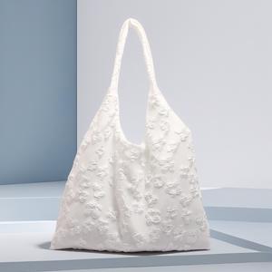 กระเป๋าสะพายไหล่เดียว, กระเป๋าถือ, กระเป๋าสไตล์สด, เรียบง่ายและเหมือนนางฟ้า, การออกแบบดอกไม้และลูกไม้, กระเป๋าโท้ทวรรณกรรม, เหมาะสำหรับการเดินทาง, สไตล์ใหม่สำหรับฤดูร้อนปี 2025, ระบายอากาศได้, อเนกประสงค์, ทันสมัย