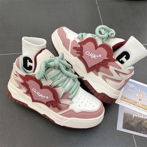 Giày Đế Dày, Độc Đáo Tình Yêu Trung Quốc-Chic, Phong Cách Mùa Thu 2025, Thích Hợp Cho Khuôn Viên Trường, Phong Cách Mới