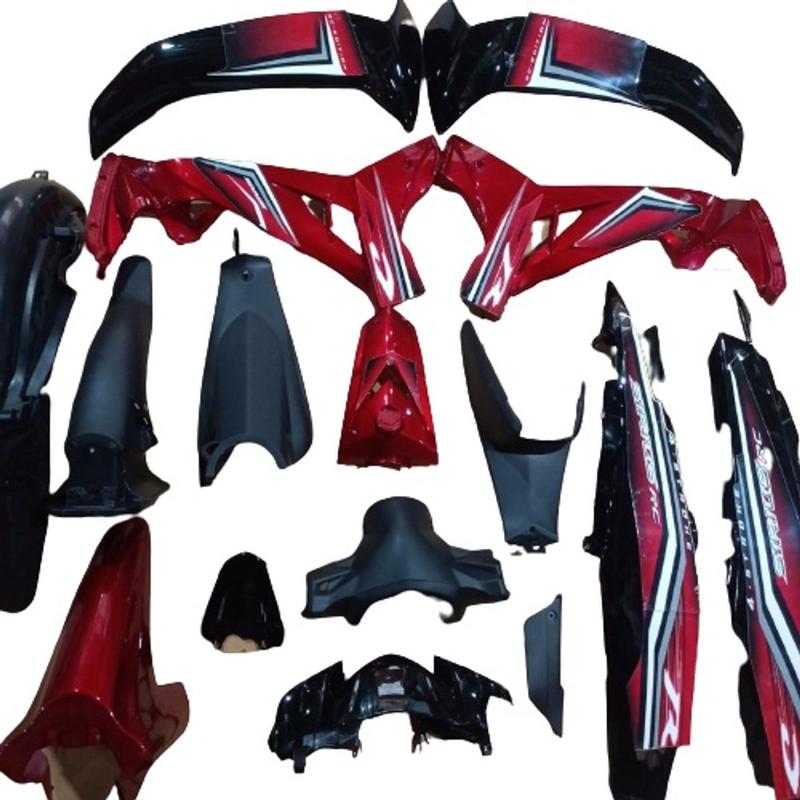   TẶNG TEM 3 LỚP  Bộ dàn áo xe SIRIUS đời 2005 đến 2018 nhựa ABS nguyên sinh Màu Đỏ Đun Đen 