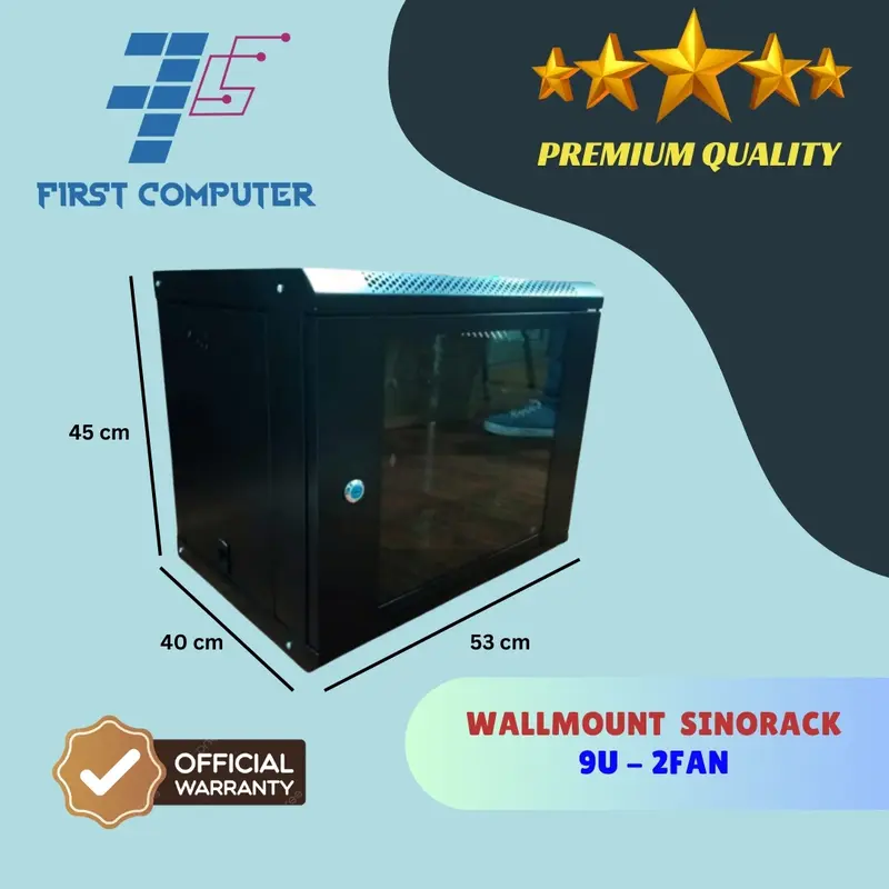 SINORACK Wallmounted Rack Server 9U Dual Fan ( 530X400X450mm ) 0