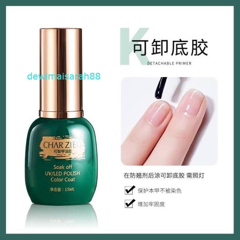 Charzieg Top Coat Base Coat Primer UV LED Kutek Cat Kuku Nail Art 15ml 7