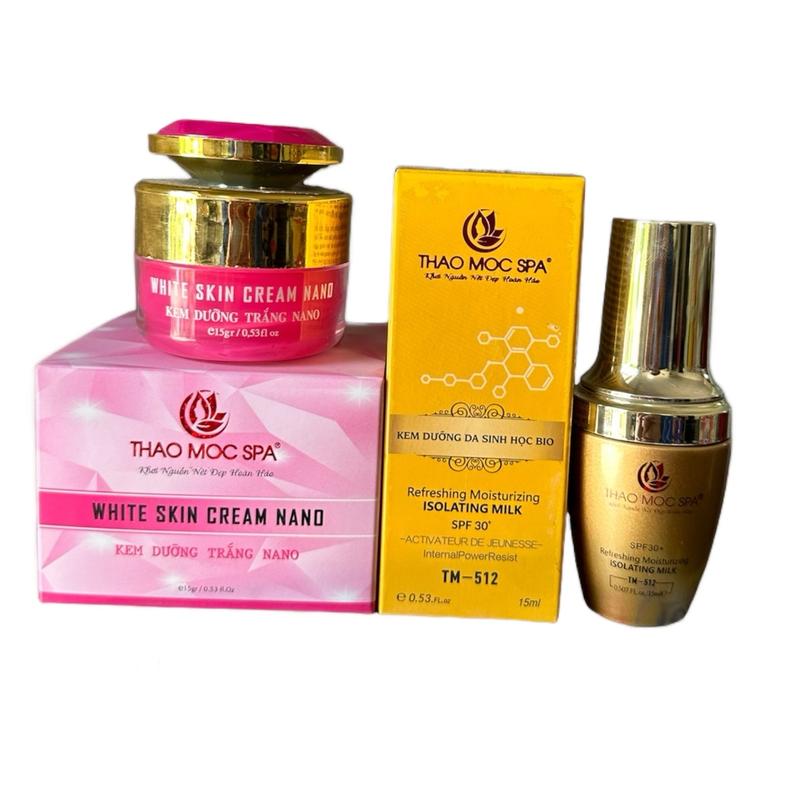 Thảo mộc spa .combo 2món kem dưỡng da sinh học Bio 15ml &kem dưỡng da nano 15gamr hỗ trợ sáng da