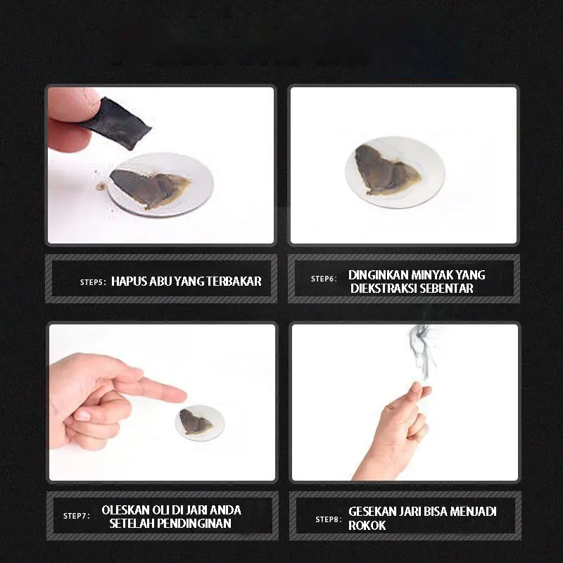 1SET / 5PCS 5*7/10*7 Finger Smoke Magic Trik Sulap Jari Keluar Asap Mainan Ajaib Mistis Prank 6