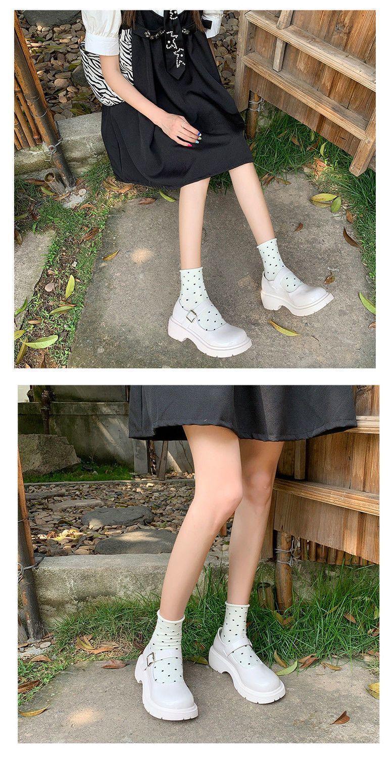 Product Introduction of Giày Da Nữ, Phong Cách Mary Jane, Ngoại Cỡ 41-44, Giày Đế Bằng Mỏng Mùa Hè, Thích Hợp Mặc Với Váy JK, Đế Dày, Nhẹ, 41 Shoes 11