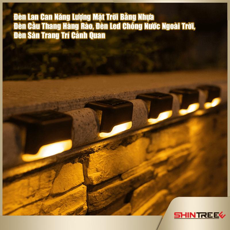 Đèn Lan Can Năng Lượng Mặt Trời Bằng Nhựa Đèn Cầu Thang Hàng Rào Đèn Led Chống Nước Ngoài Trời