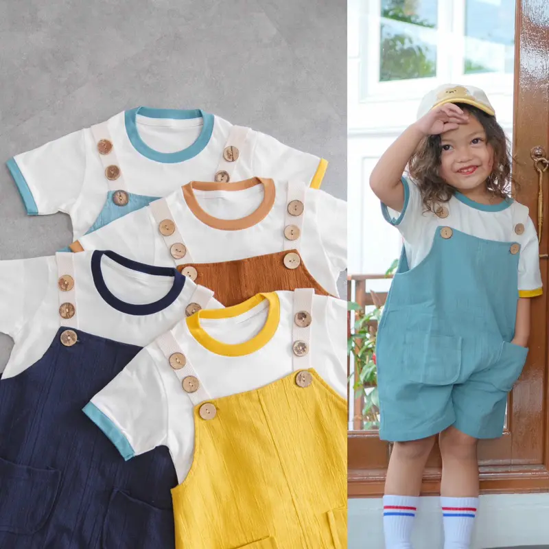 GALE Overall Set Anak 1-4thn / Baju Overall Anak