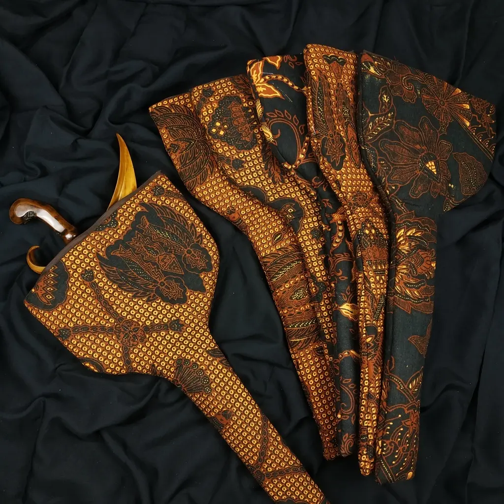 Singep Ladrang Sarung Kain Wadah Keris Pusaka Batik Premium Dilengkapi Resleting Berkualitas