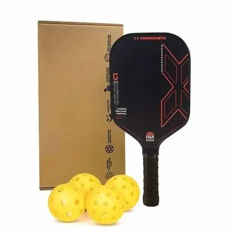 Vợt Pickleball siêu nhẹ thiết kế họa tiết viền đỏ Super Quality - PK01.8 Sport Thể Dục