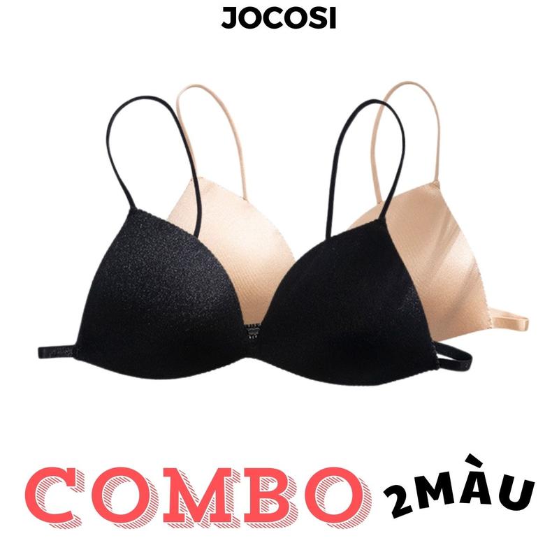 COMBO 2 Áo bra nữ 2 dây đẹp mút mỏng không gọng - SET 2 Áo lót nữ quyến rũ gợi cảm JOCOSI B818 Nhung Voi nội  y  nữ