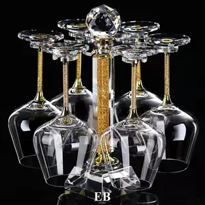 Gelas Set Dengan Rak Premium / Glass Wine Decanter Set 373