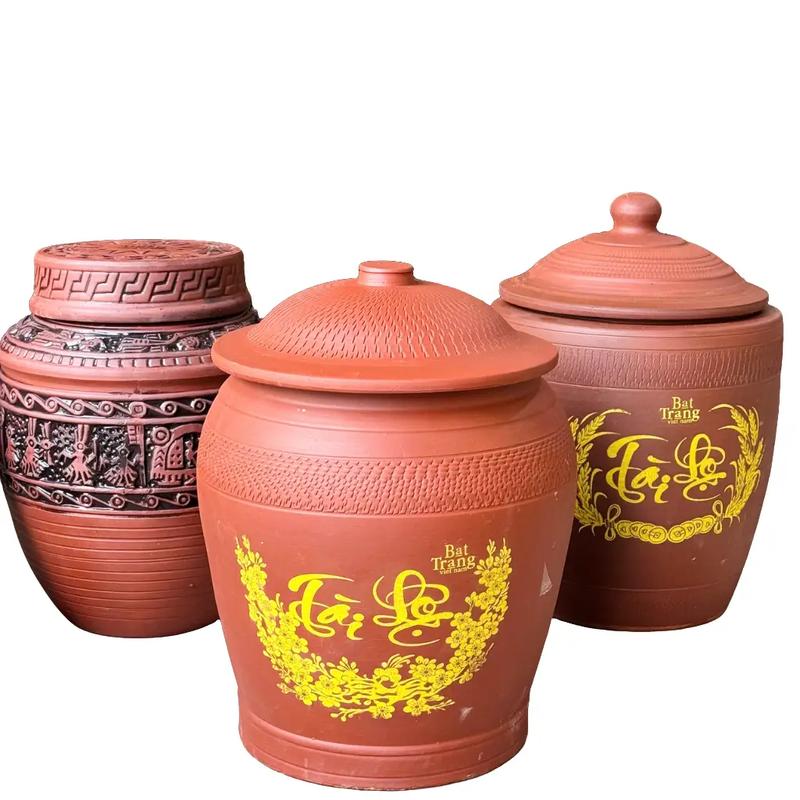 Chum Đựng Gạo, Hũ Gạo, Chĩnh Đựng Gạo Trống Đồng, Tài Lộc 10L 15L Phong Thủy Cao Cấp Bát Tràng Đựng Gia Vị