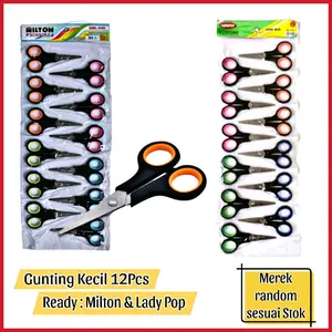 12 PCS GUNTING MURAH PENDEK STAINLESS STEEL GROSIR