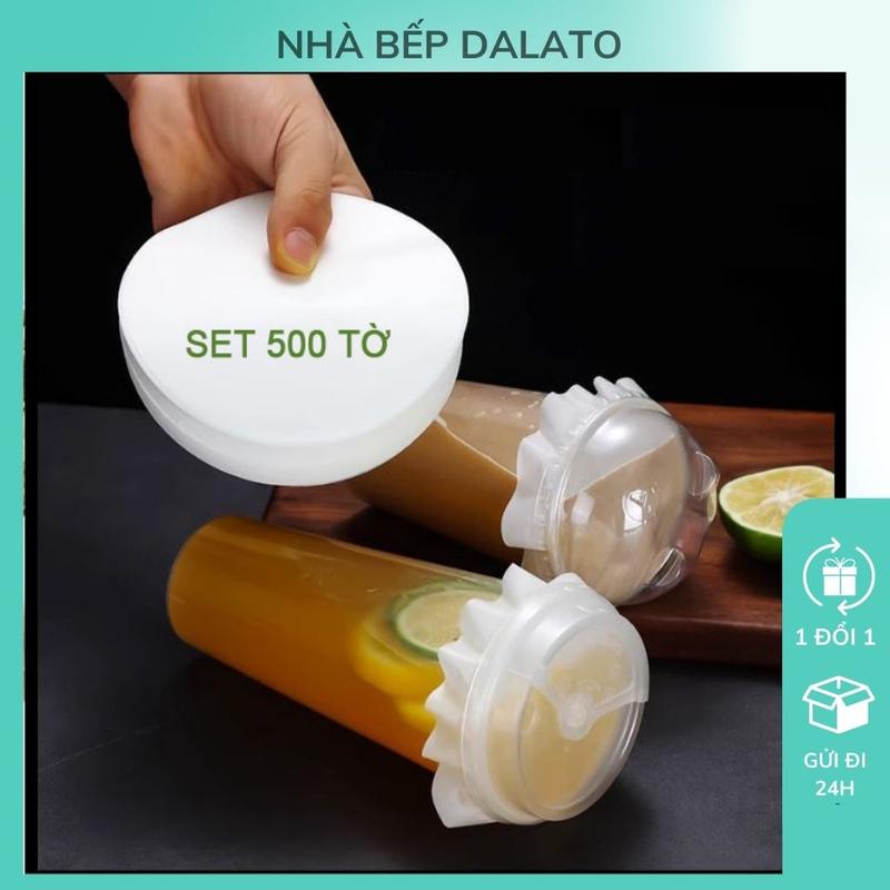 Set 500 Tờ Giấy Chống Tràn Trà Sữa, Giấy Lót Chống Tràn Ly Đồ Uống Mang Đi Chống Rò Rỉ Cho Cốc Ly Giấy, Nhựa PP, Nhựa PE 1