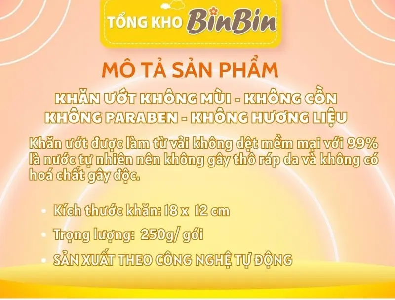 [Freeship] COMBO 15 GÓI Khăn ướt Baby Wipes 250g Cho Bé Không Mùi Không Cồn Không Kích Ứng Da khăn  ướt Voi 1