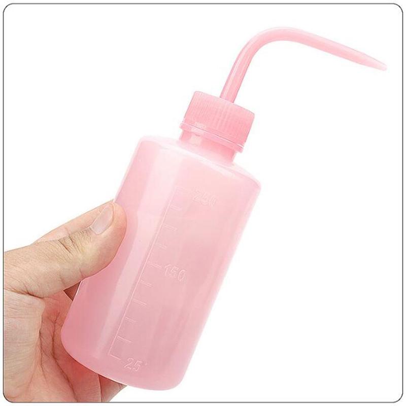 250ml Plastic Empty Bottle, 1 Count Wash Squeeze Bottle with Bent Nozzle for Eyelash Cleaning, Plant Watering Bottle for Indoor and Outdoor 3