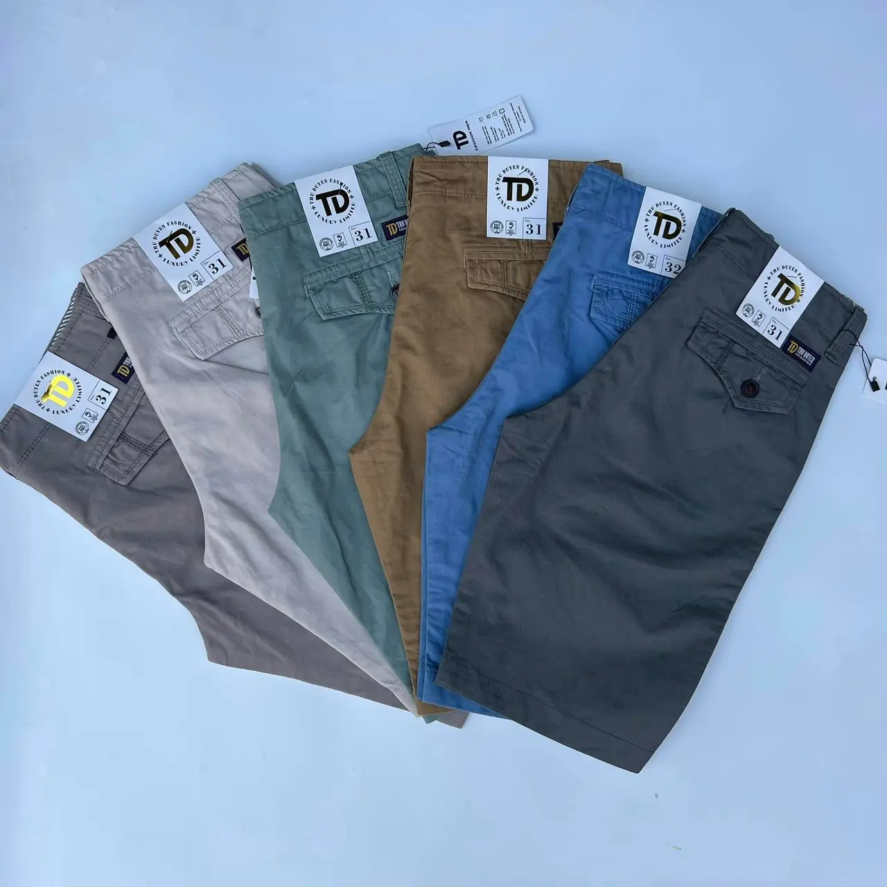 Quần short kaki nam nhiều màu trẻ trung, chất vải mềm mịn