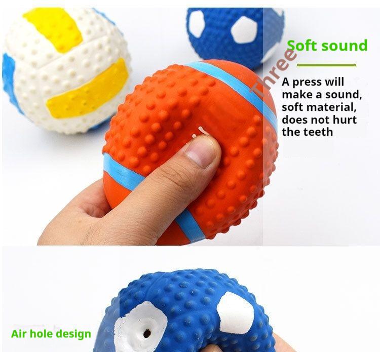 Product Introduction of [Pet Toy] Dogs and Cats Dog Toy Bite-Resistant Molar Sound-Making Latex Ball Toy Dog Training Artifact Big and Small Dogs Relieving Stuffy Vent 6