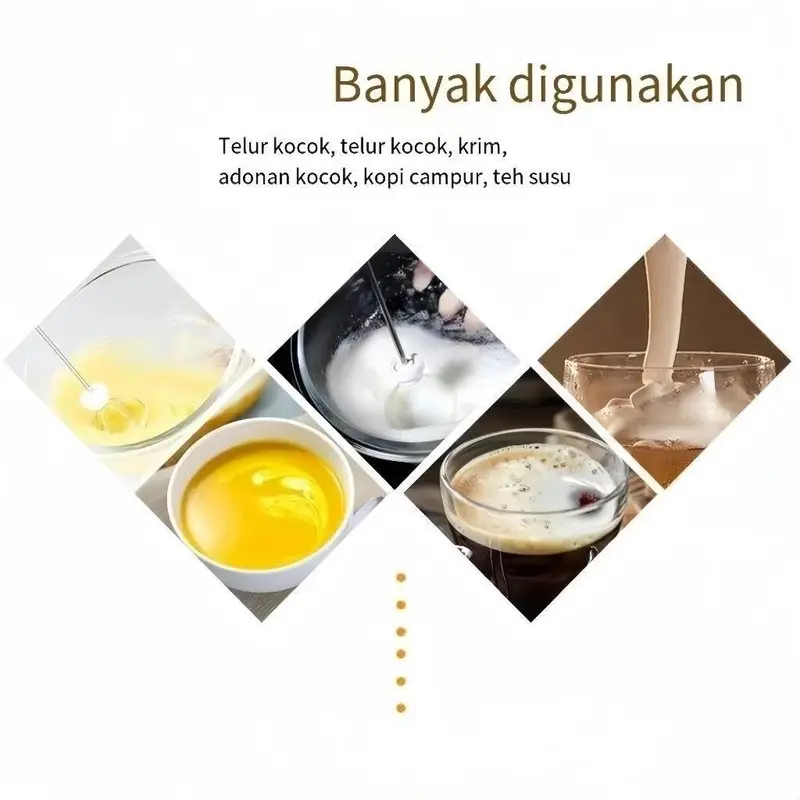 Hand Mixer mini Alat Kocok Telur Elektrik Pengaduk Kopi Elektrik Cappuccino Maker Mini Electric Pengocok Telur Pengaduk Telor 5