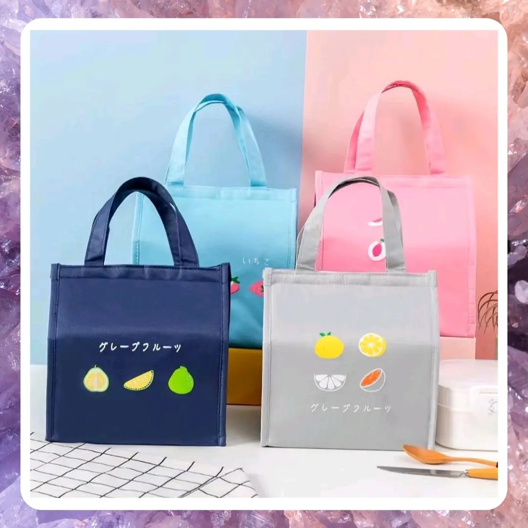 Tas Bekal Lunch Cooler Bag Box Makanan Alumunium Kotak Makan Anak bermotif 002