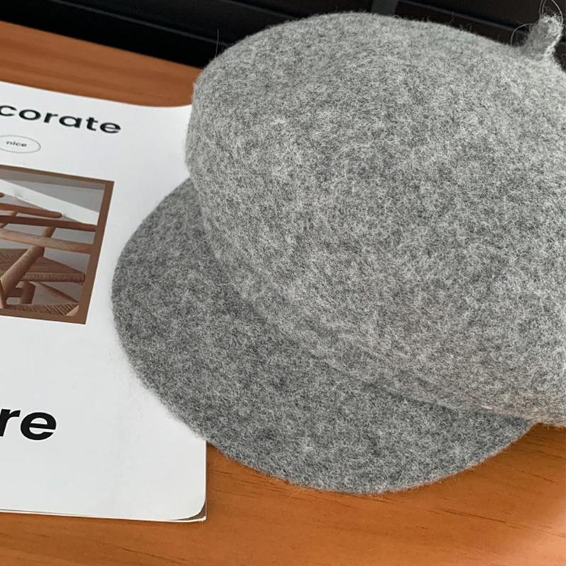 Product Introduction of Japanese Wool Beret Hat For Women Comfortable And Versatile Retro And Casual Face Showing Small Octagonal Painter Hat 19