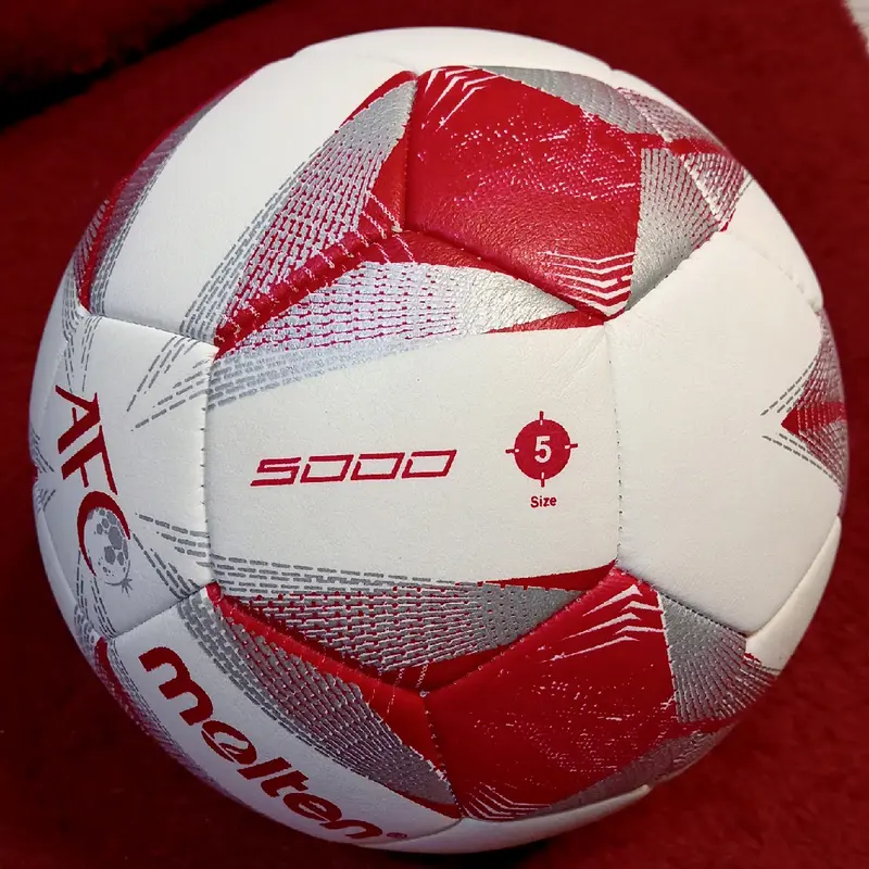 BOLA SEPAK  MOLTEN AFC NEW MERAH SIZE 5 BOLA JAHIT MESIN SATU PAKET MURAH [COD] 2