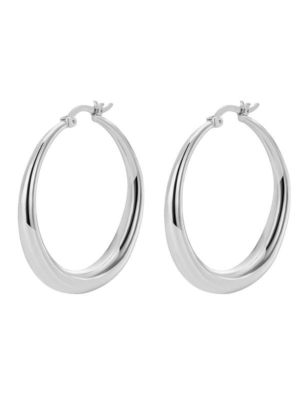 1 Pair Circle Earrings Simple Design for Women Girl, Simple Design All-match Big Circle Hoop Earrings, Hoop Ear Jewelry, Party Holiday Gift Idea 3