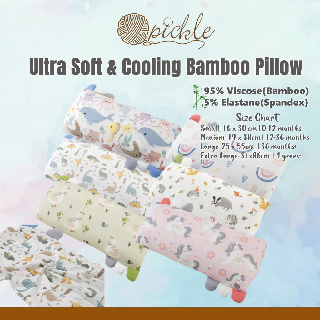 Ultra Soft Bamboo Bolster Bamboo Pillow HugPillow better Sleeping Child First Pillow Hug Pillow Breathable Kids Pillow