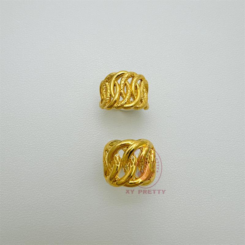 Product Introduction of Adira ring set buy 1 free 1-adjustable ring size-pure gold plated jewelry-durable-hypoallergenic-xypretty titanium  ring 4