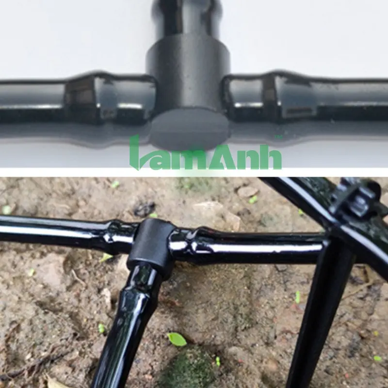 Combo 10 tê chia ống LDPE 6 - Phụ Kiện LDPE lắp đặt hệ thống tưới tự động, phun mưa, phun sương - Lam Anh 6