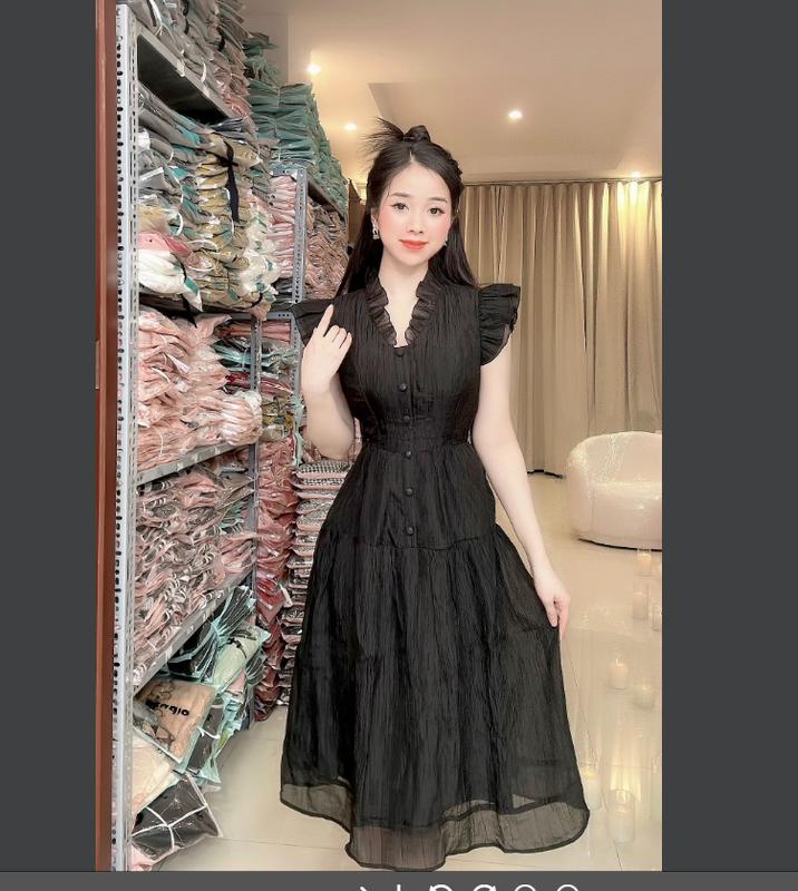 (K38) Đầm tơ thiết kế tay bèo cách điệu form xoè đẹp đầm xinh nhẹ nhàng đầm đi tiệc đi làm đi chơi by Thương Lê K38 4