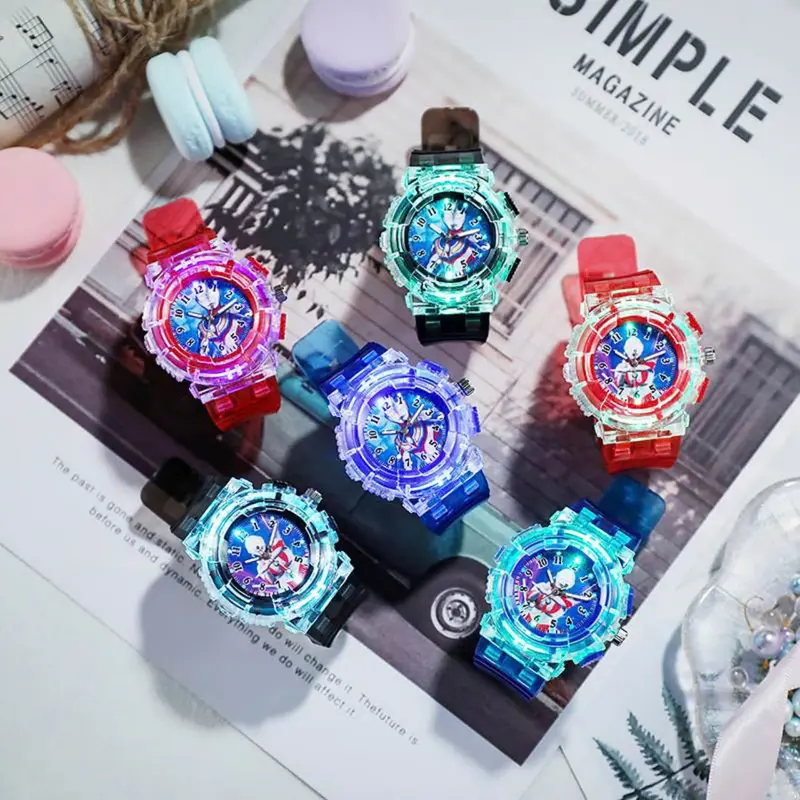Đồng Hồ siêu nhân Đeo Tay Có Đèn led Nhiều Màu Sắc Cho Bé 1